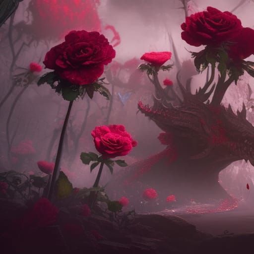 Bleeding Roses: Detailed Fantasy Concept Art