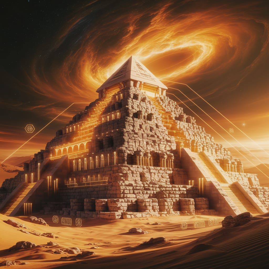 Ancient Egyptian Pyramid Meets Futuristic Tech in Digital Ar...