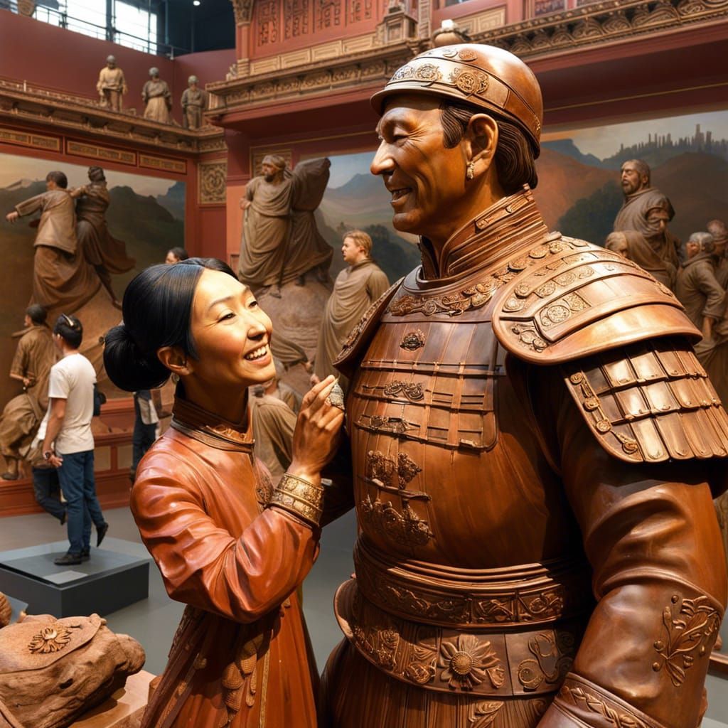 Animated Terra Cotta Soldier Greets Archeologist