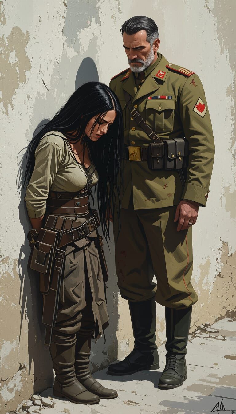 Anxious Spanish Guerrilla Soldier in Hyperrealistic Style