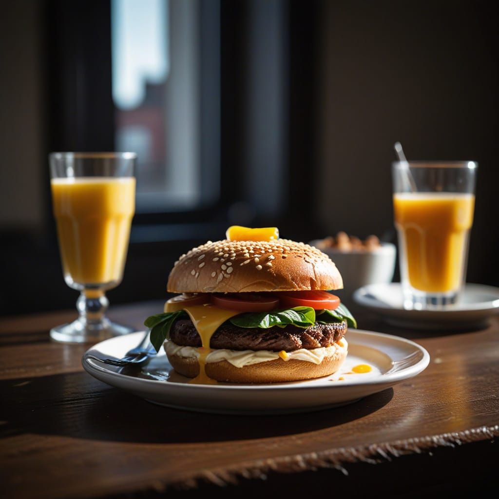 Moody Steak Still Life in Film Noir Style