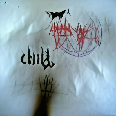 Disturbing Black Metal Logo as Child's Drawing