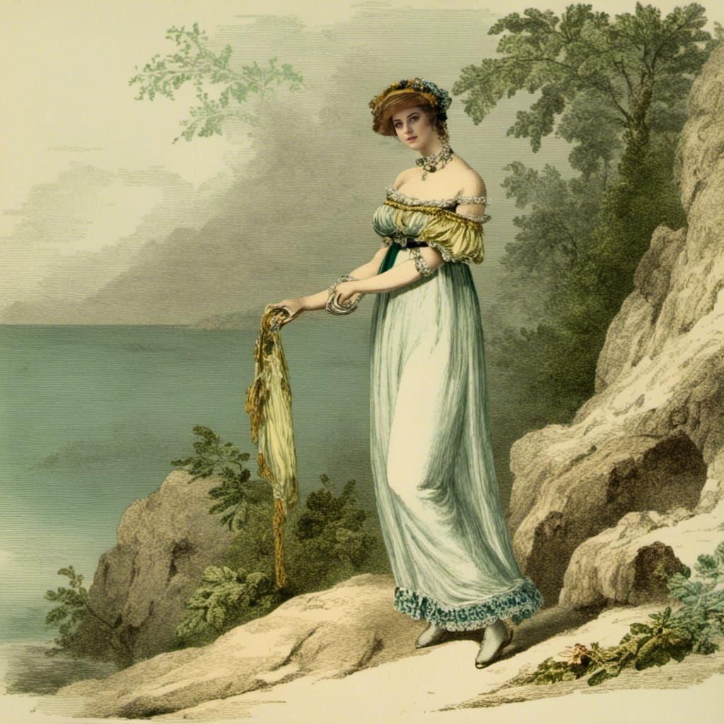 Regency Beauty on a Sea Shore Walk