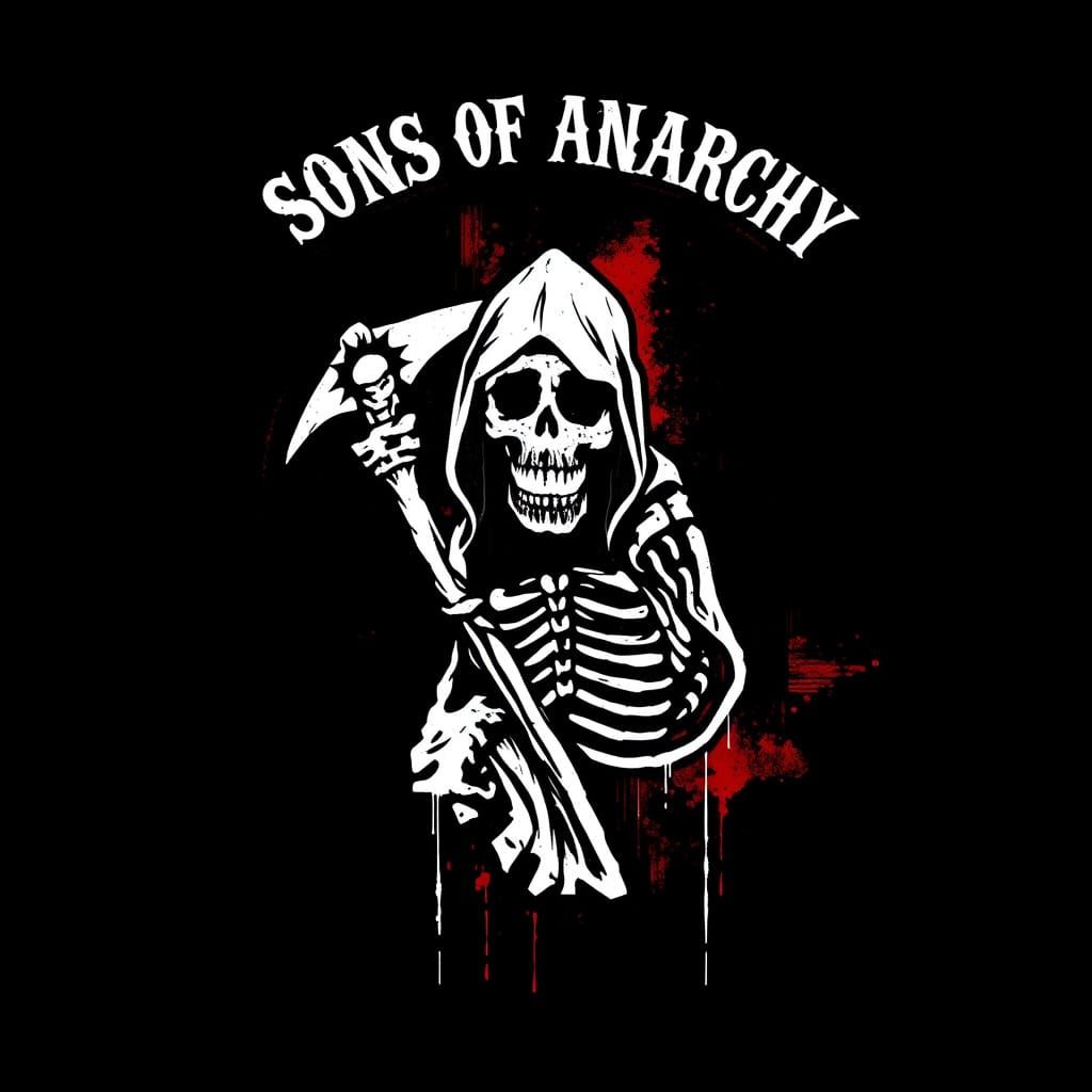 Sons of Anarchy Graffiti Emblem in Gritty Street Art Style