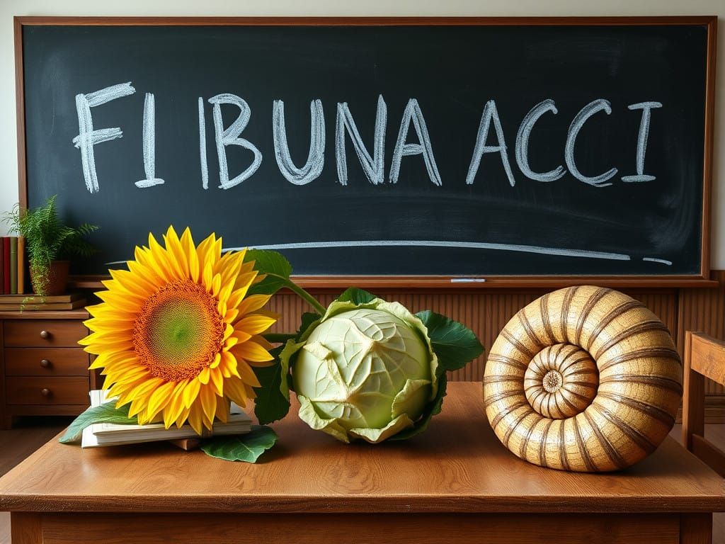 School Class with Fibonacci Sequence in Botanicals