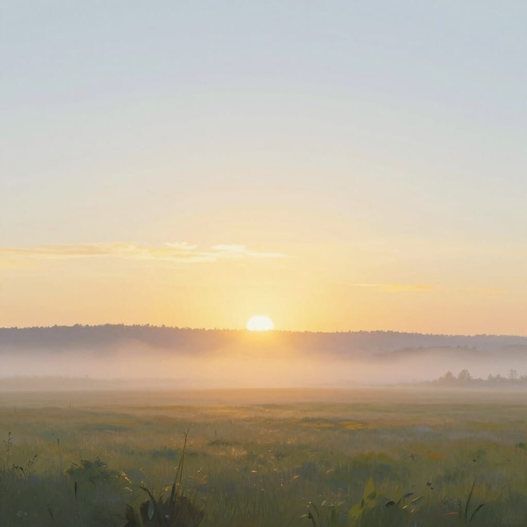 Serene Horizon Digital Painting Symbolizing Renewal