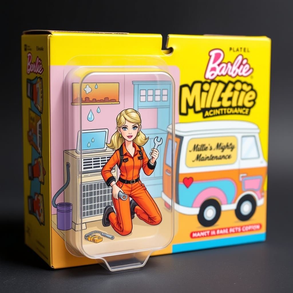 Whimsical Collectible Action Figure Box in Bright Pastel Col...