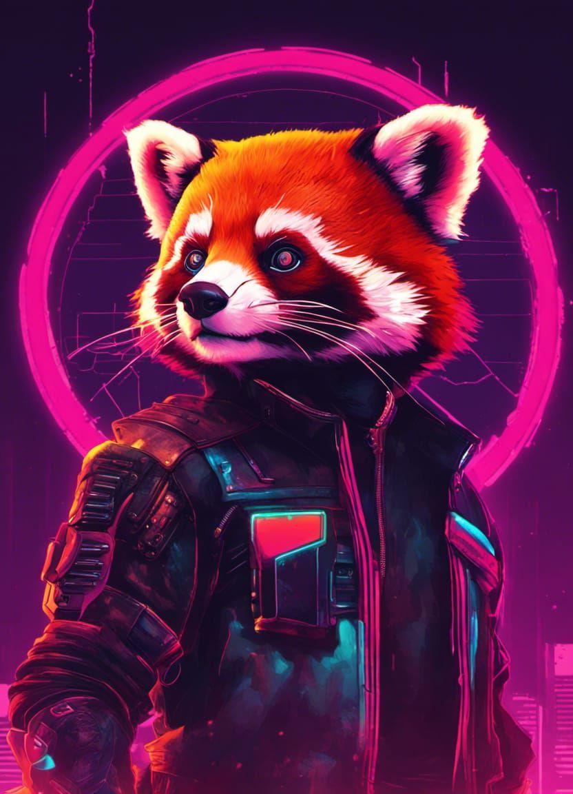Cyber Punk Red Panda