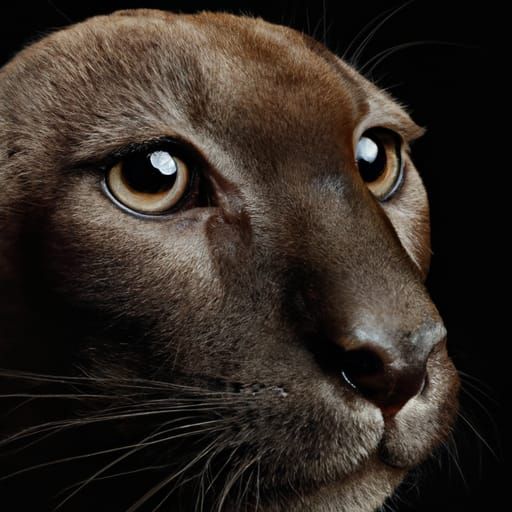 Striking Portrait of a Blind Puma