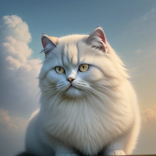 Ethereal Himalayan Cat in Soft Focus Portrait