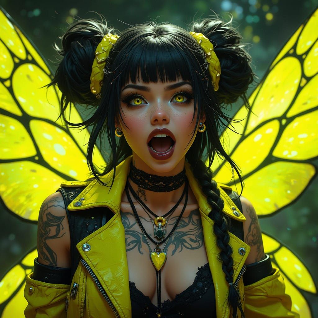 Hyperrealistic Digital Portrait of a Stunning Woman with Hol...