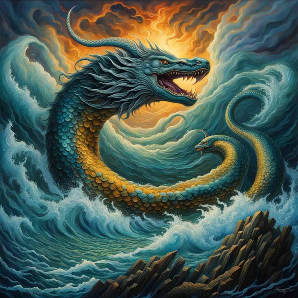 Jörmungandr Rising: World Serpent in Visionary Art