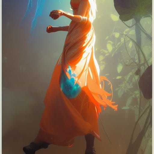 Lesbian Couple: Hyperdetailed Art Nouveau Concept