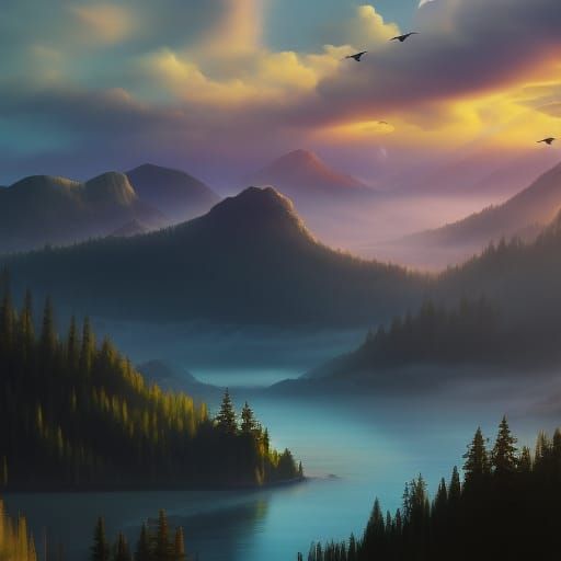 Birds in Nature: A Realistic Chinese Impression