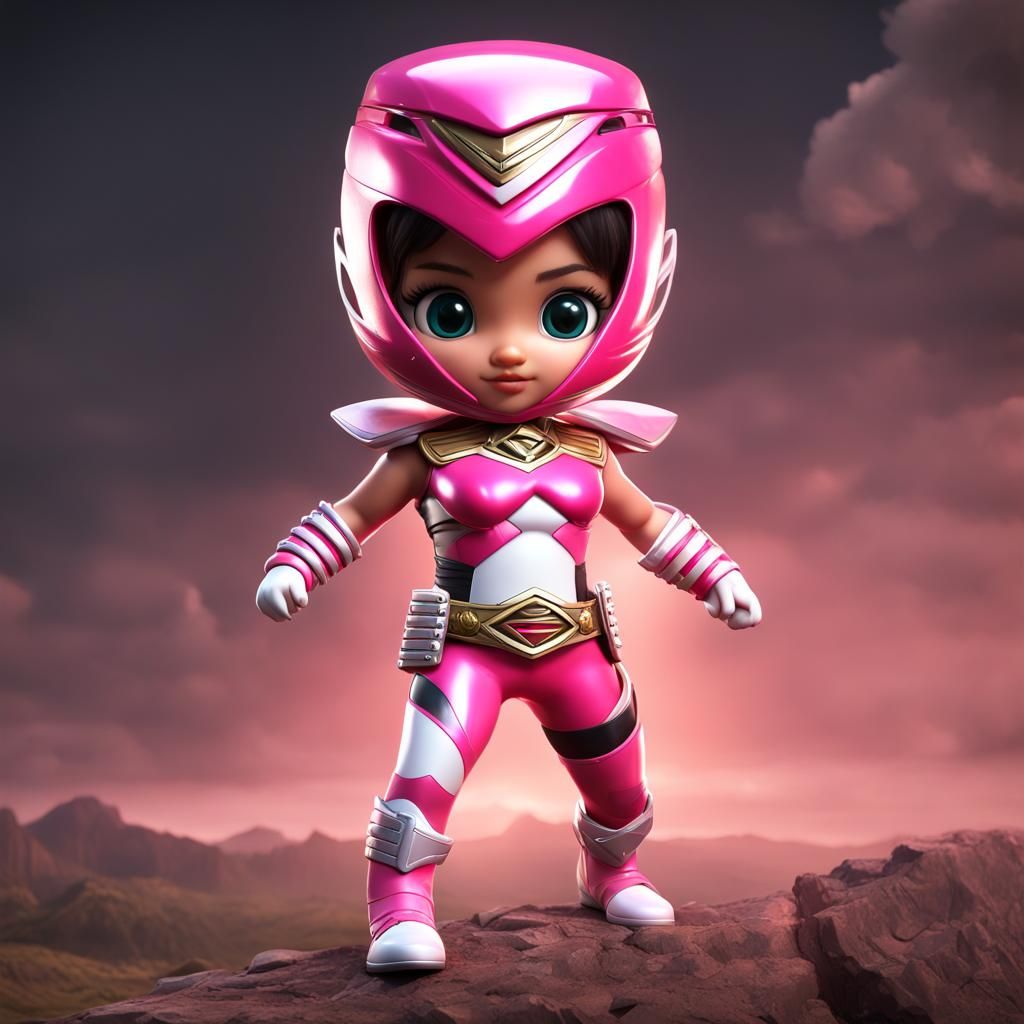 Hyperrealistic Chibi Kimberly Pink Ranger Art