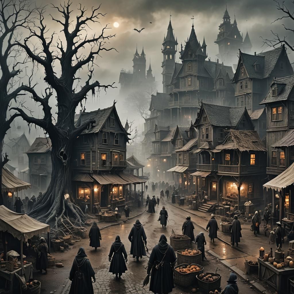Haunted Town: A Dark Fantasy Halloween