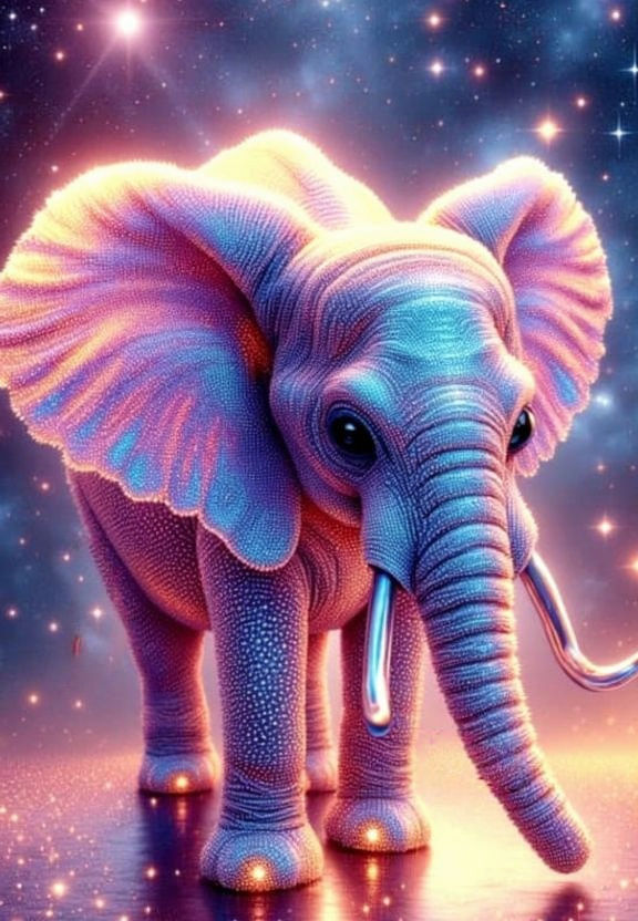 Elephant Pointillism