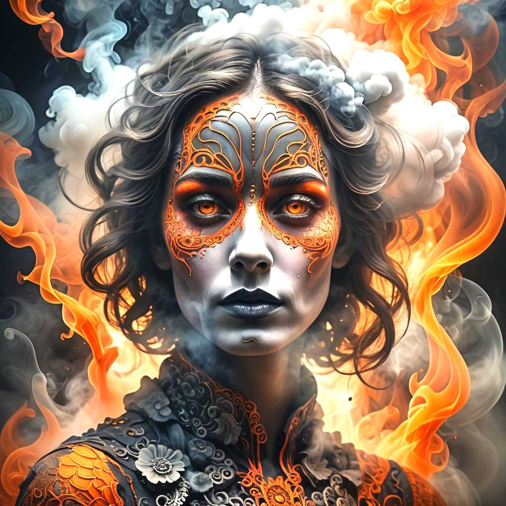 Disorienting Gray Smoke Concept Art in Unreal Engine