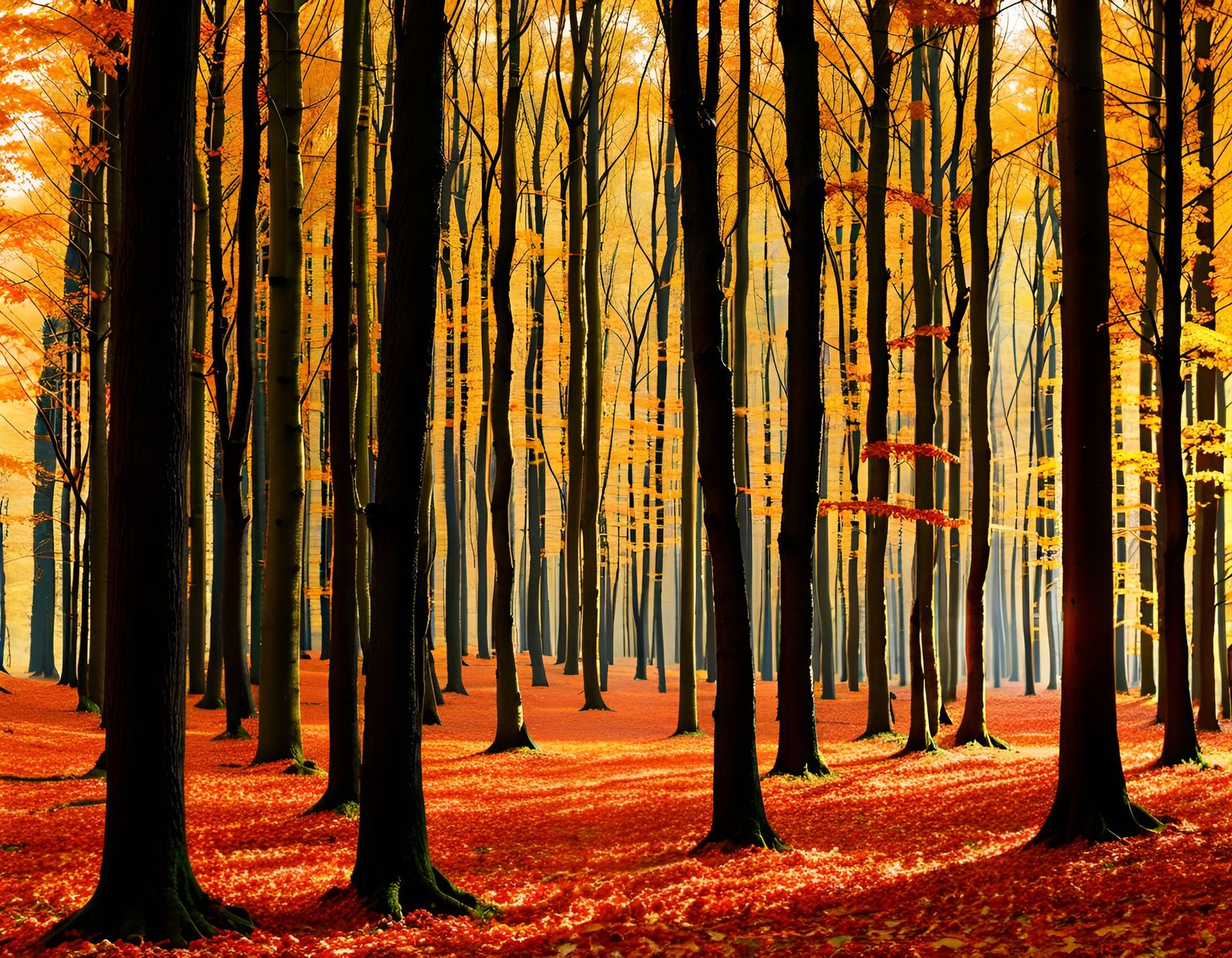 Vibrant Autumn Forest in Snapshot Aesthetic