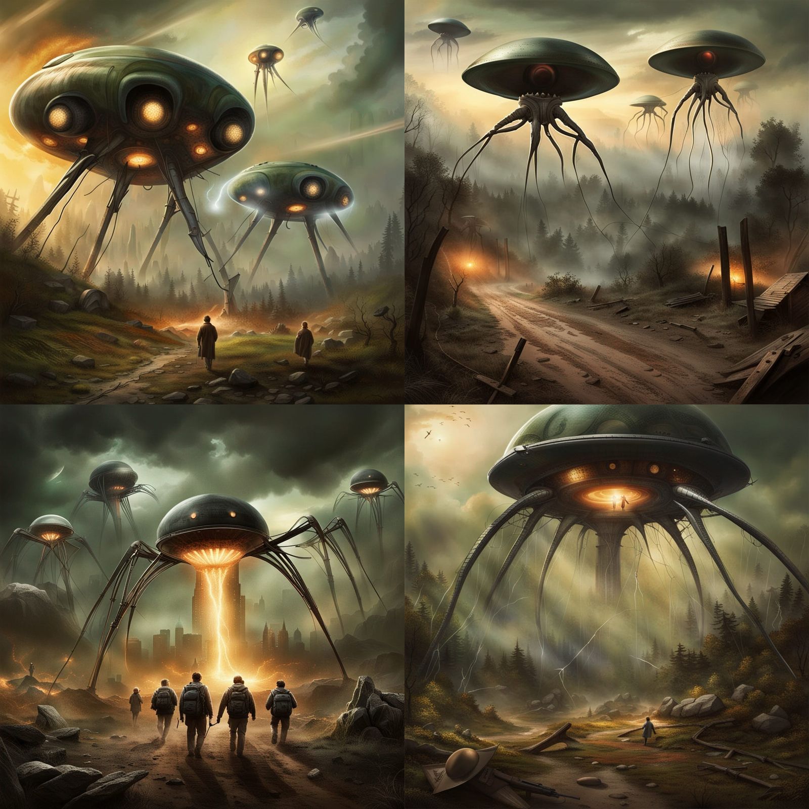 Hyperrealistic Alien Invasion Inspired by War of the Worlds