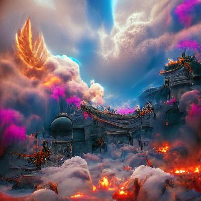 The Final War in Heaven: Detailed Matte Painting