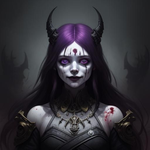 Hellish Woman: Dark Fantasy Concept Art in 8k