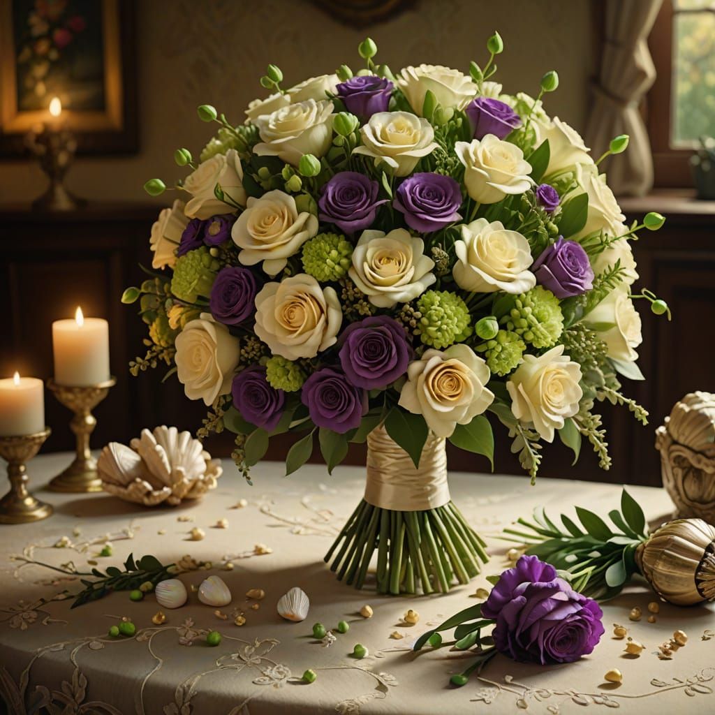 Wedding Bouquet in an Enchanted Seaside Setting