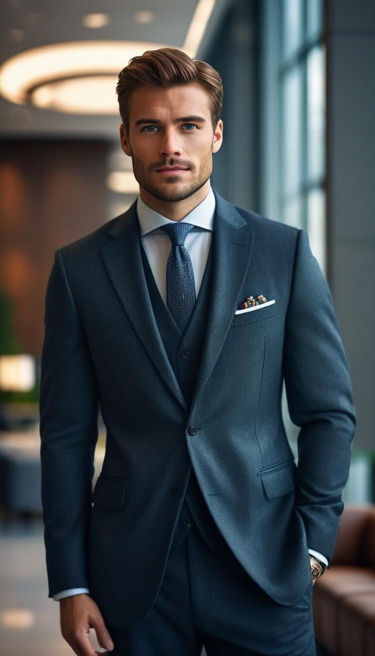 Professional Portrait in Modern Office Lobby