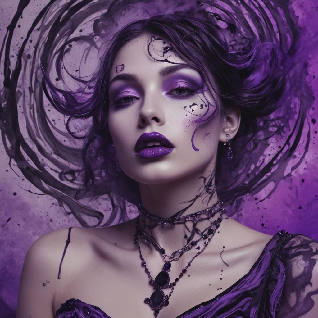 Mysterious Figure with Gemstones in Digital Art