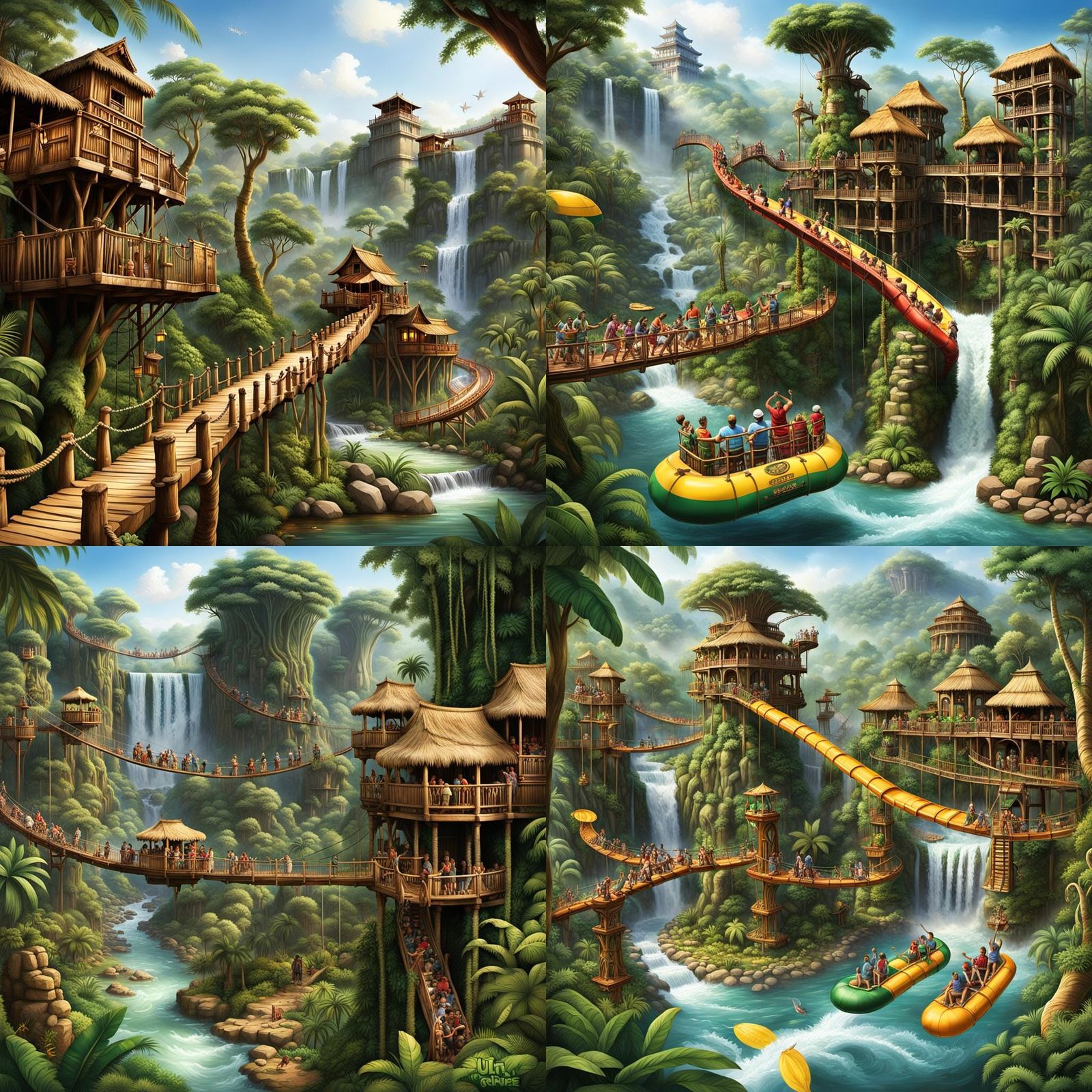 Jungle Adventure Park: River Raft Rides and Ancient Ruins
