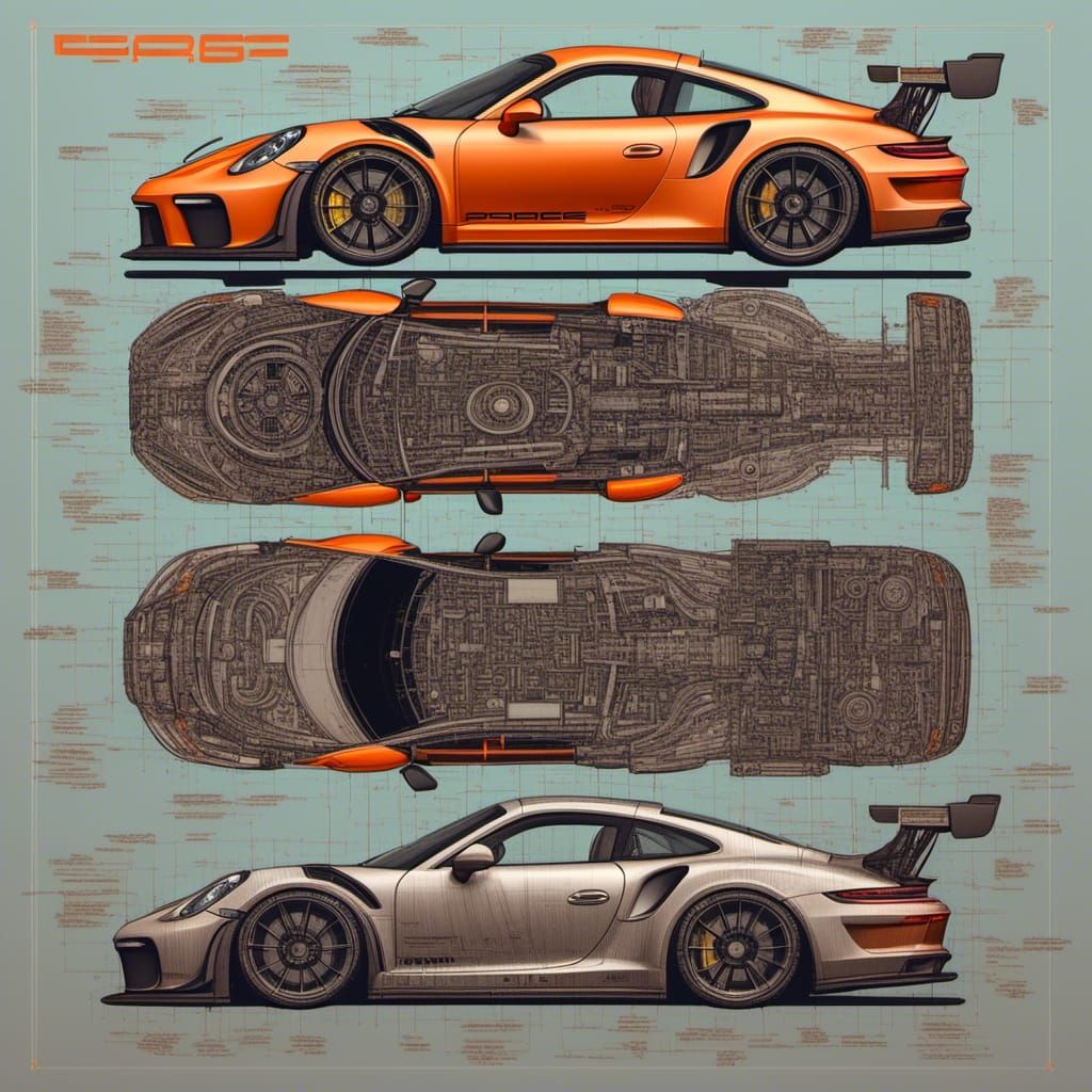 Porsche 992 GT3 RS Blueprint: Professional Photography