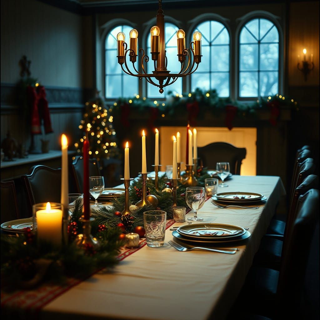 Cinematic Christmas Table Masterpiece