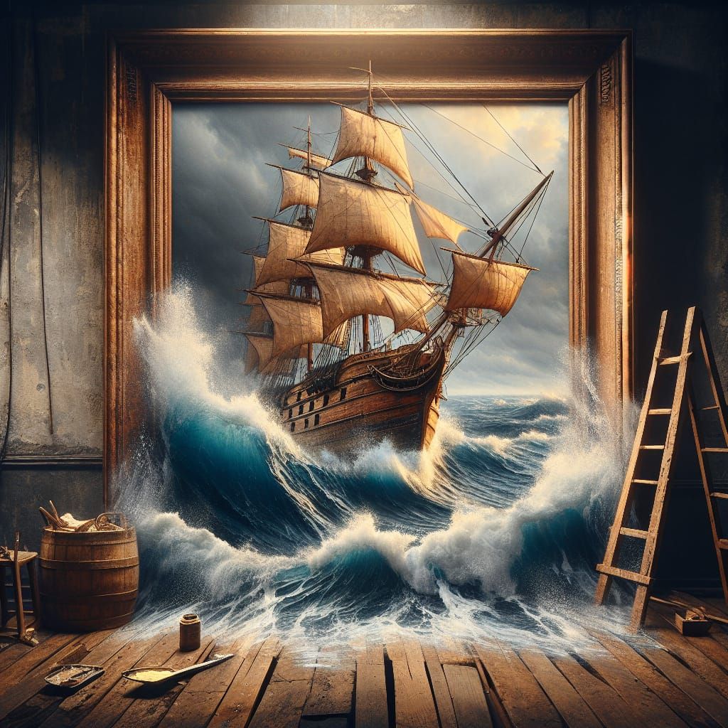 Classical English Ship Painting Transcends Reality
