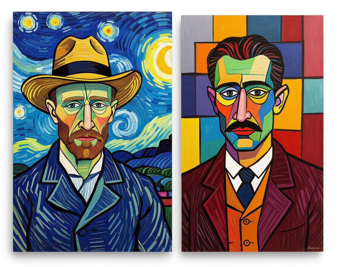 Post-Impressionism Meets Cubism in Abstract Art