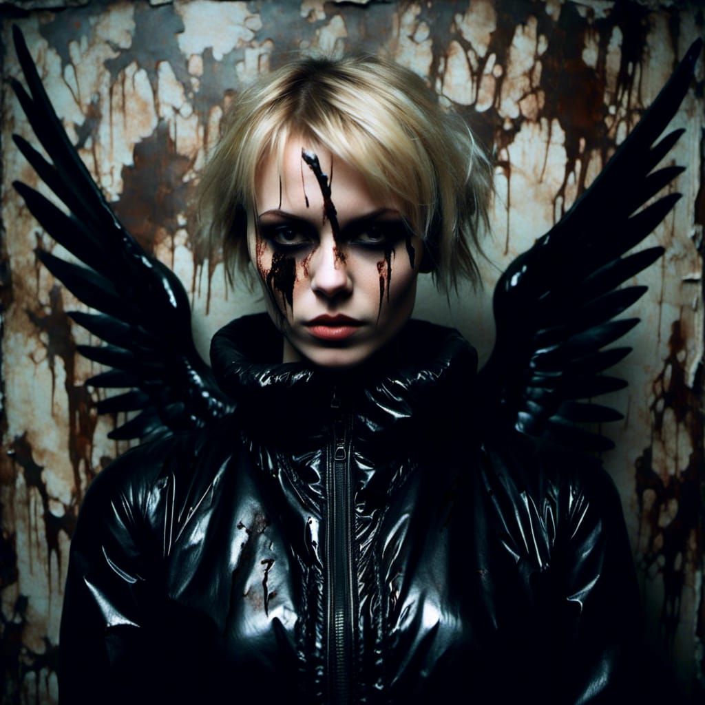 Noir Renaissance Angel in Gothic Style