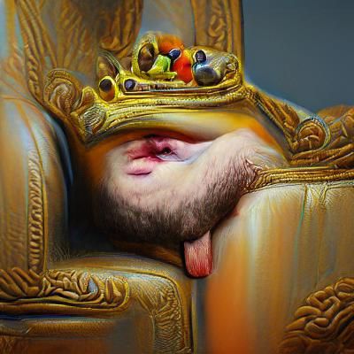 King on Throne: Hyperrealistic Renaissance Painting