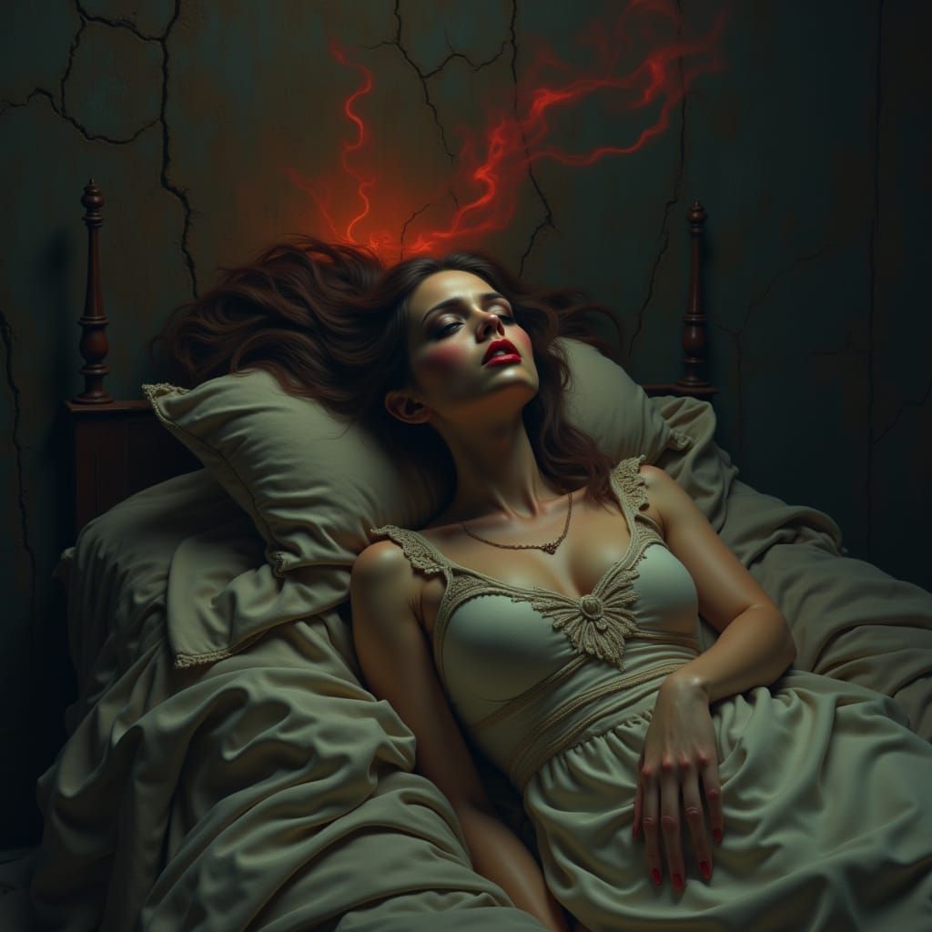 Ethereal Gothic Nightmare in Baroque Style
