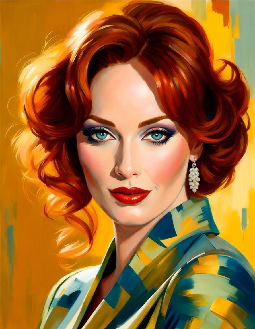 Impressionist Portrait of a Beautiful Woman