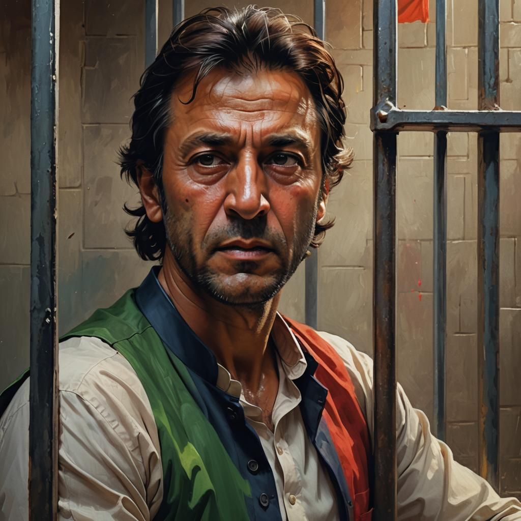 Imran Khan: Determined in Jail, Hyperrealistic Art