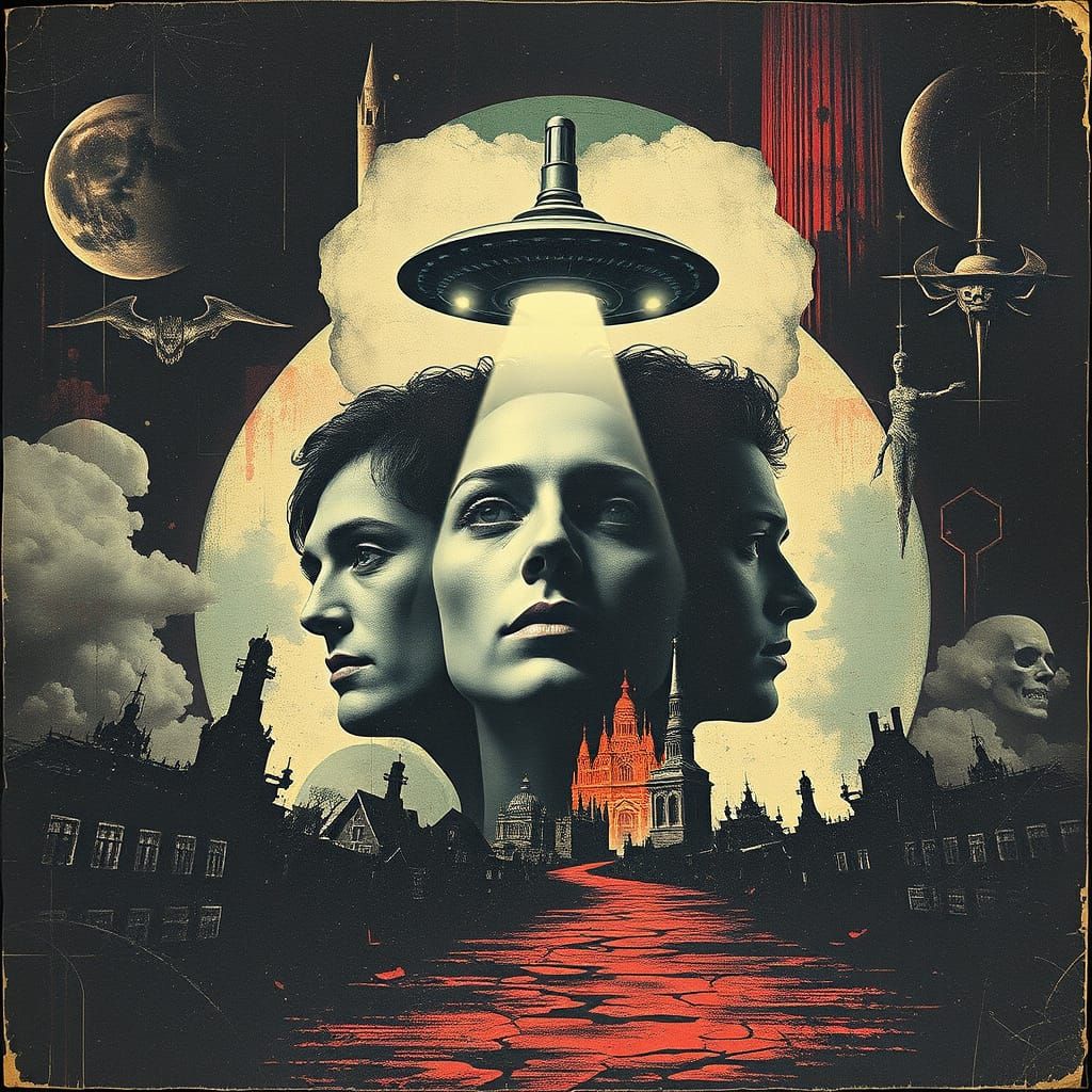 Distressed Album Cover in Noir Style