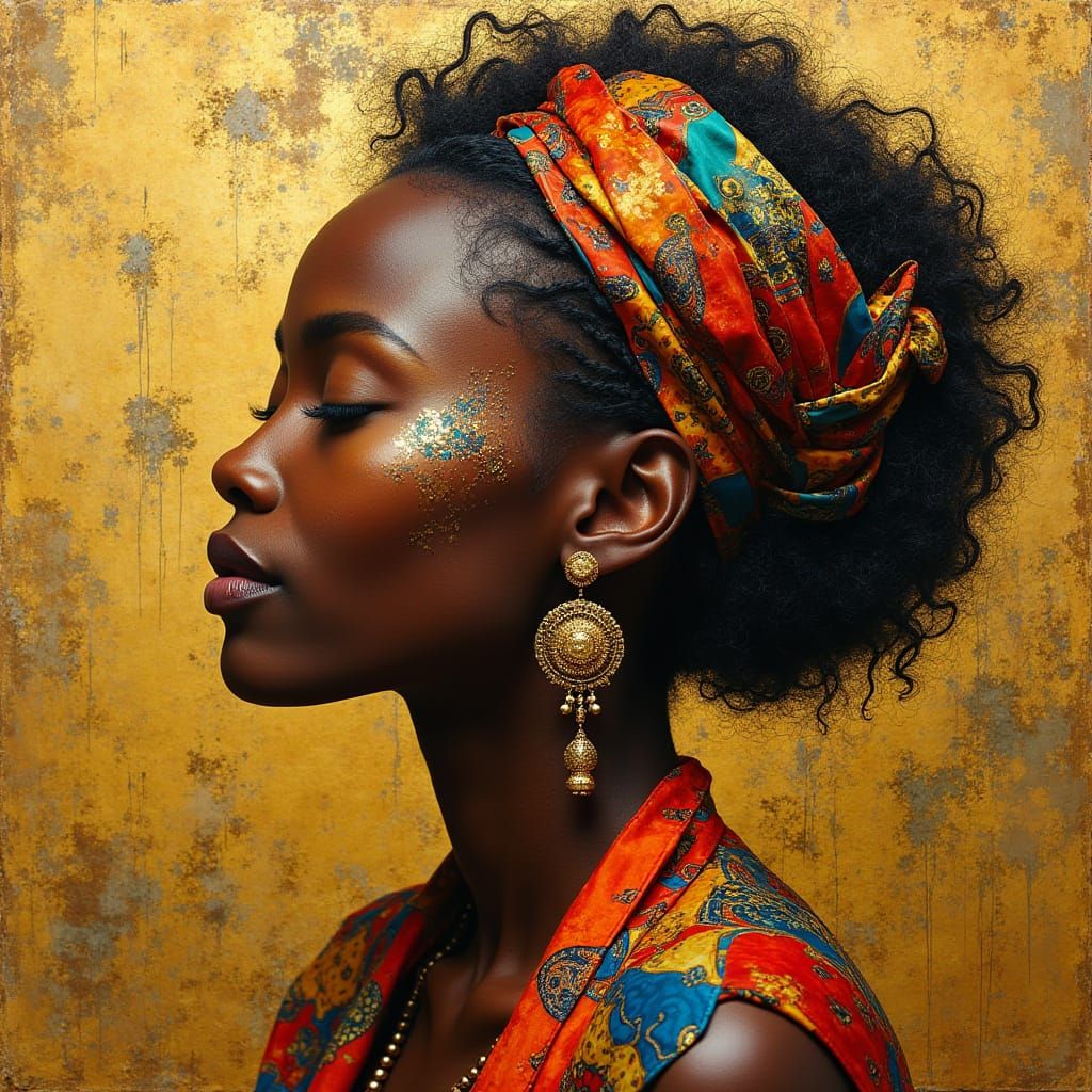 Elegant African Beauty Inspired by Master Artists
