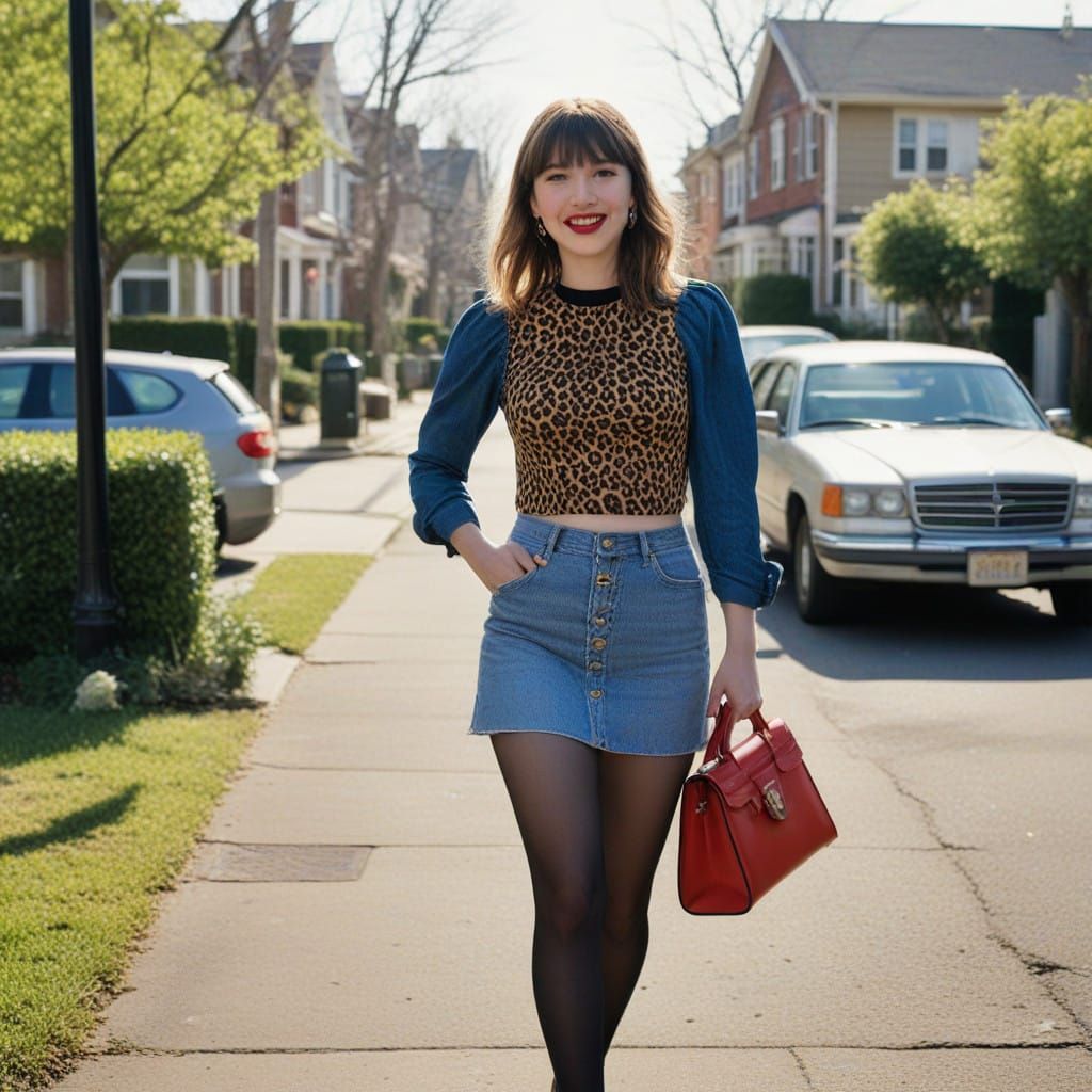 Chubby Teen Girl in Cinematic Fashion Spread
