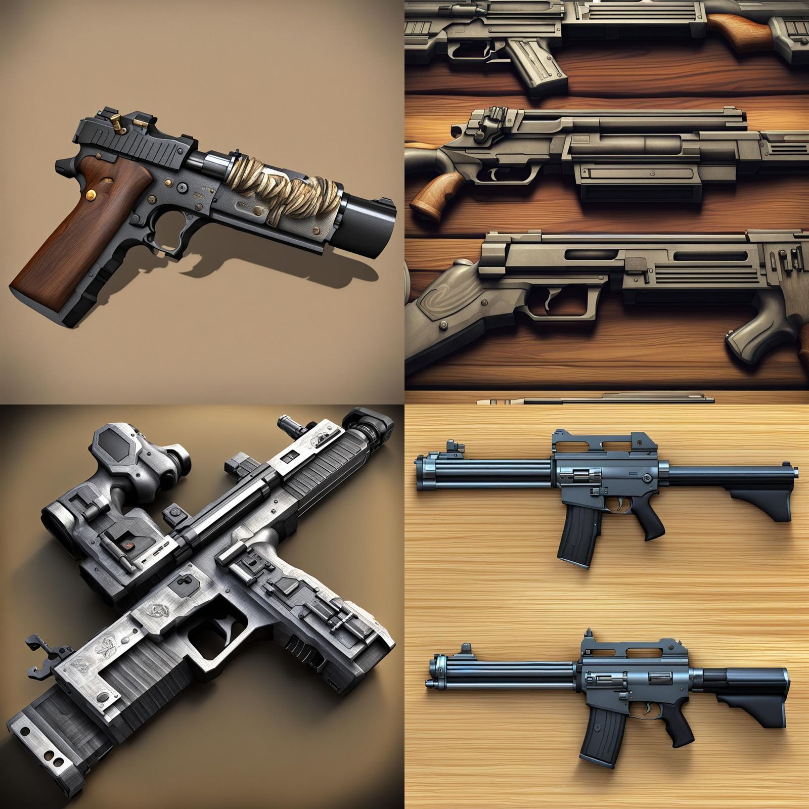 Epic Gun in 3D Rendering