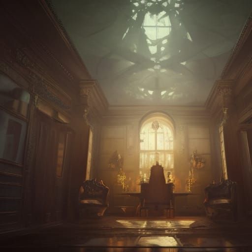 Kaleidoscopic Rooms in Dark Fantasy Concept Art