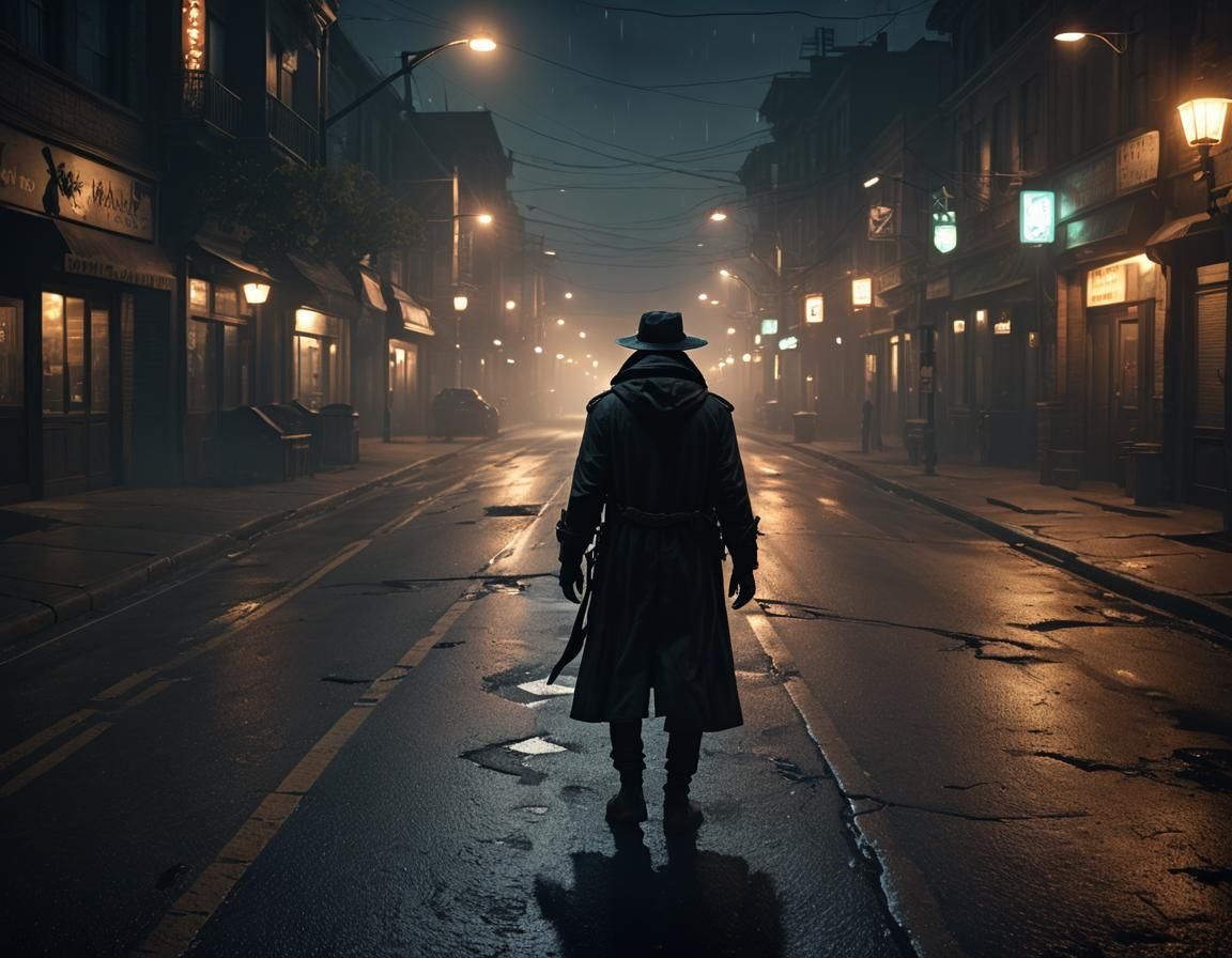 Eerie Shadowy Figure in Dark Fantasy Style