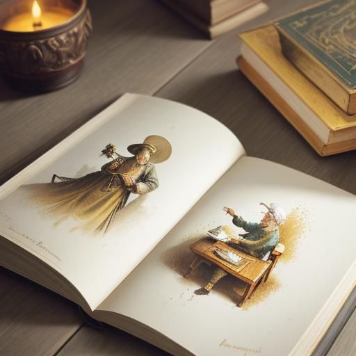 Old Man at Desk in Dutch Master Style