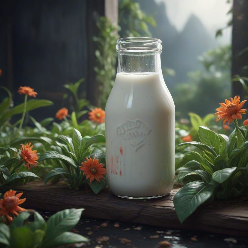 Fantastical Plant Milk Day Matte Painting