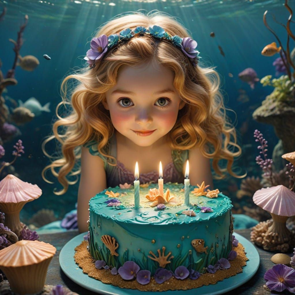 Little Mermaid Birthday Celebration in Vibrant, Whimsical St...