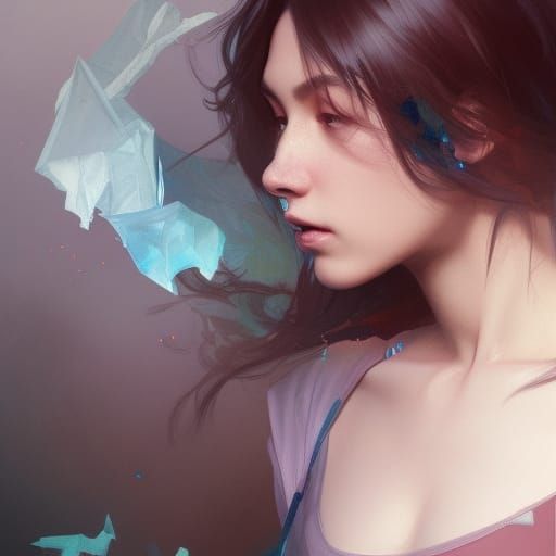 Mental Health Portrait in Hyperdetailed Digital Art