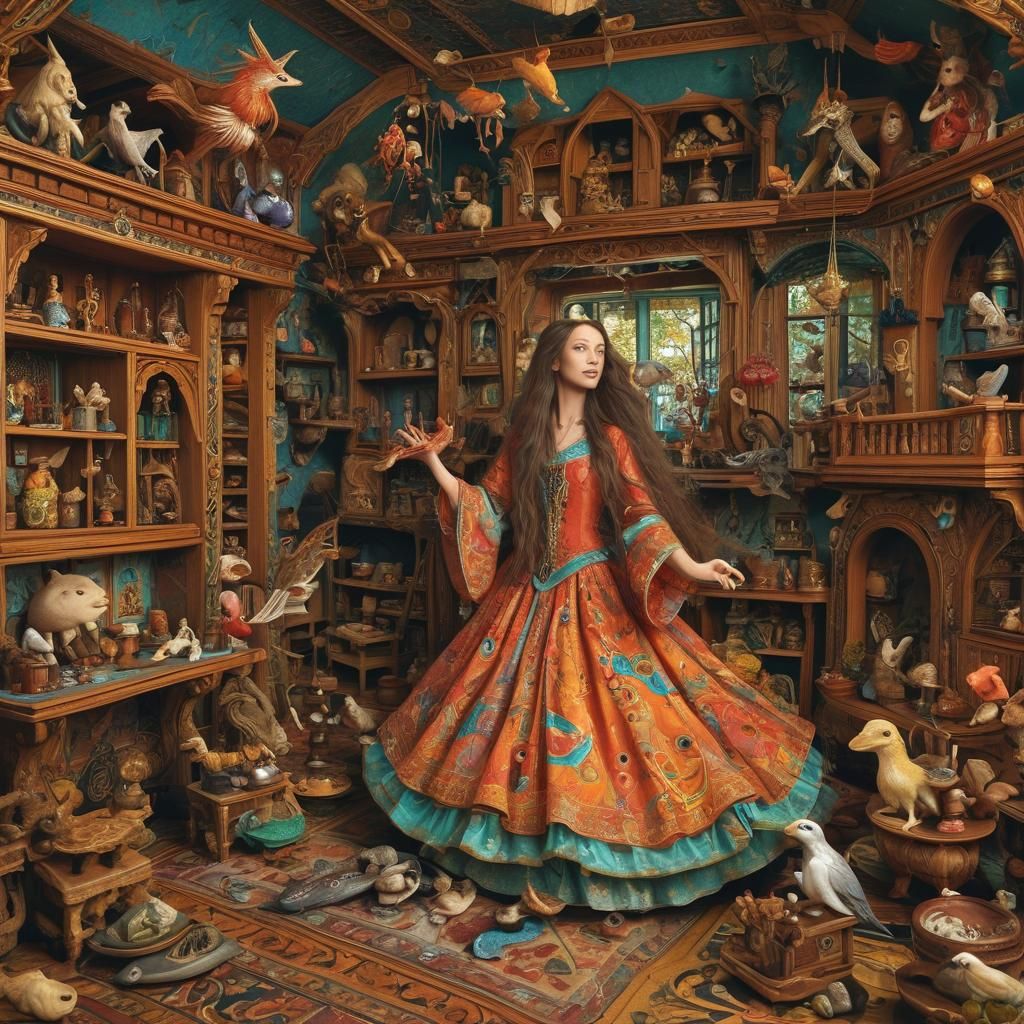 Dervish in Dollhouse: Surreal Digital Bio Art